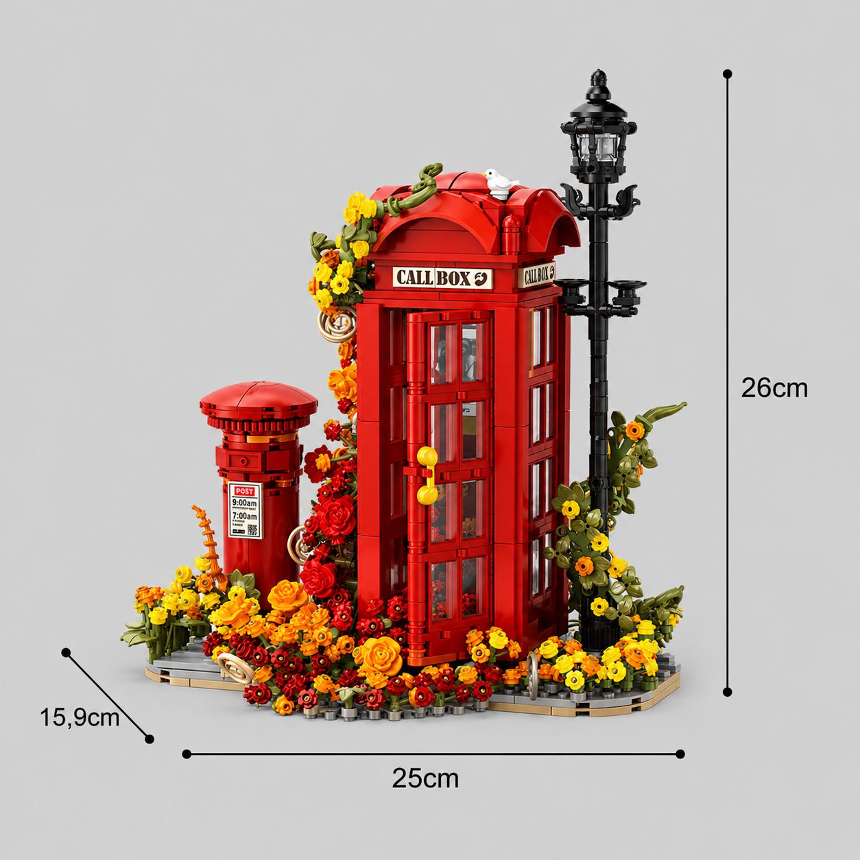 HouseBlox Signature – London Telephone Booth – 1142 Pieces