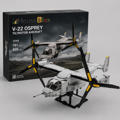 HouseBlox Signature – V-22 Osprey Tiltrotor Aircraft – 800 Pieces